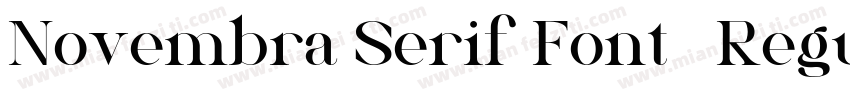 Novembra Serif Font   Regular字体转换